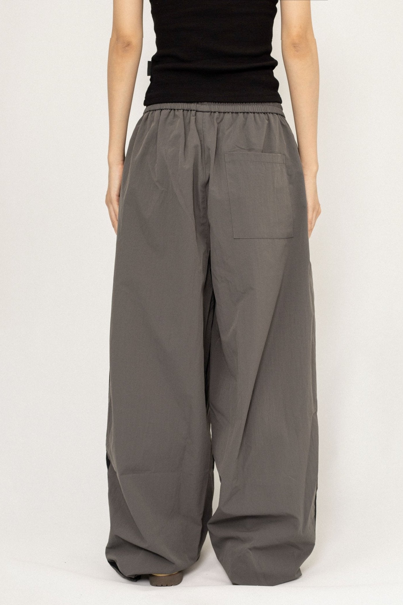 Elasticated Waistband Wide-Leg Pants