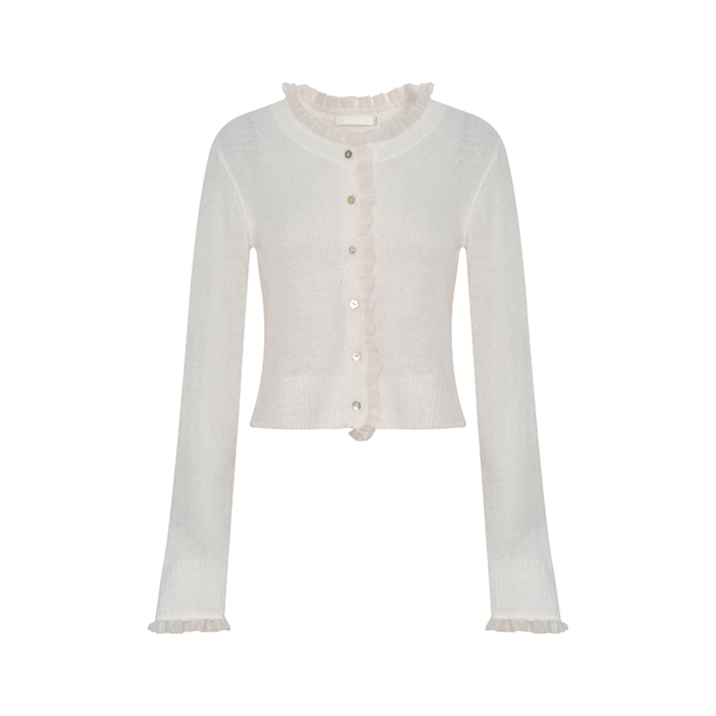 Sheer Organza Mohair Cardigan