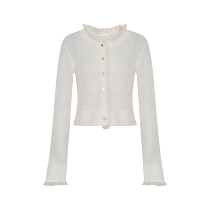 Sheer Organza Mohair Cardigan