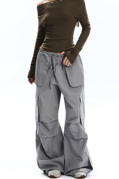 Drawstring Pocket Cargo Pants