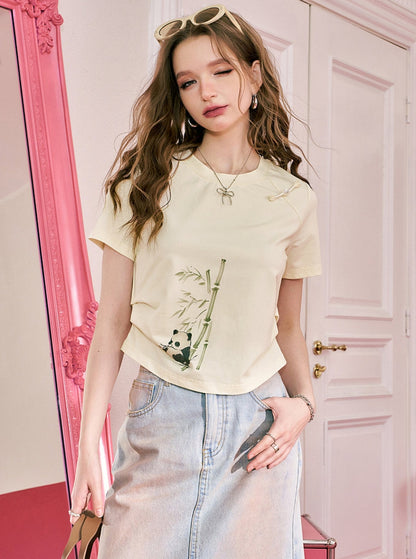 Chinese Shoulder Short Sleeve T-Shirt