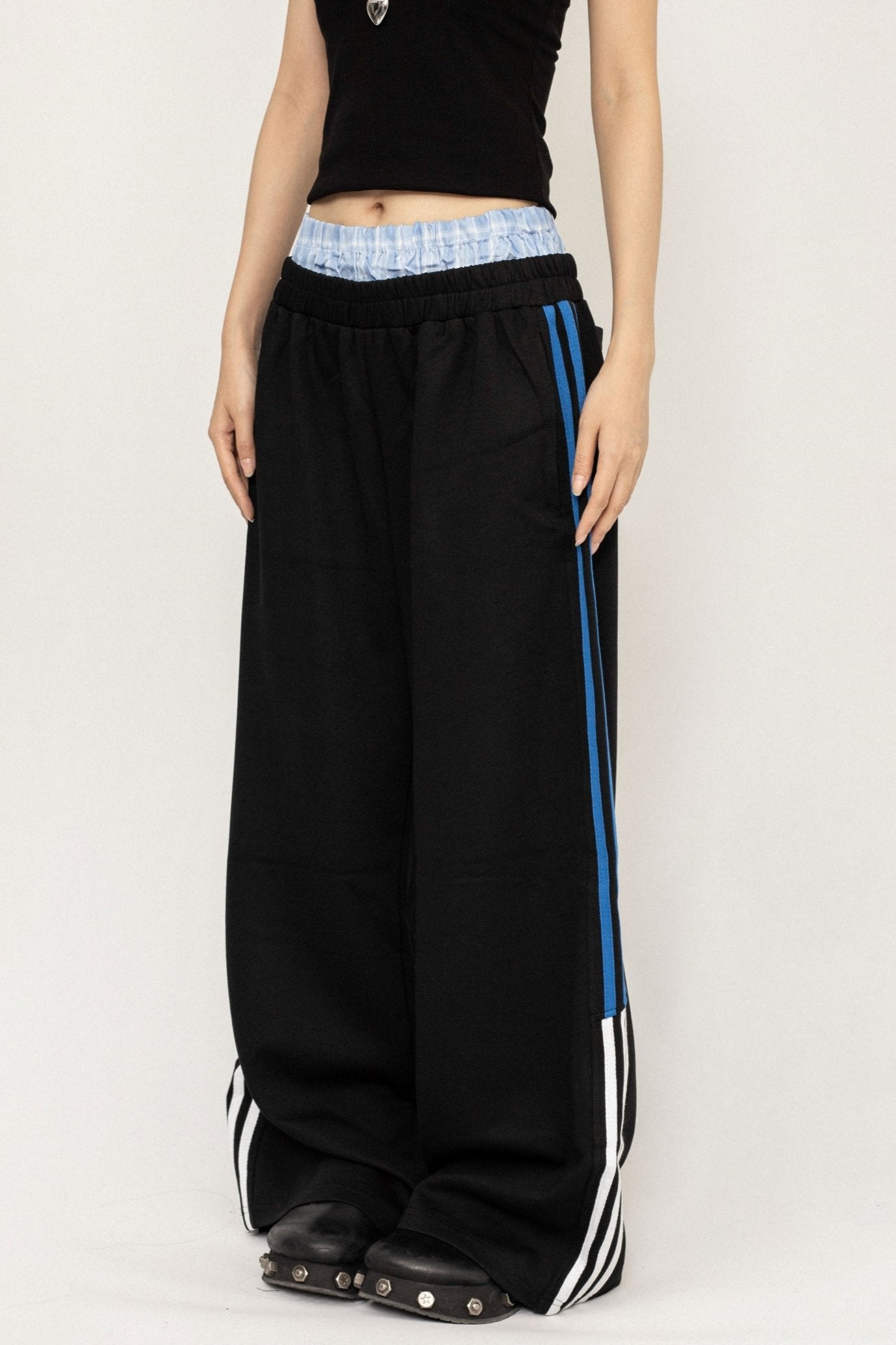 Retro Look Thin Stitching Trousers