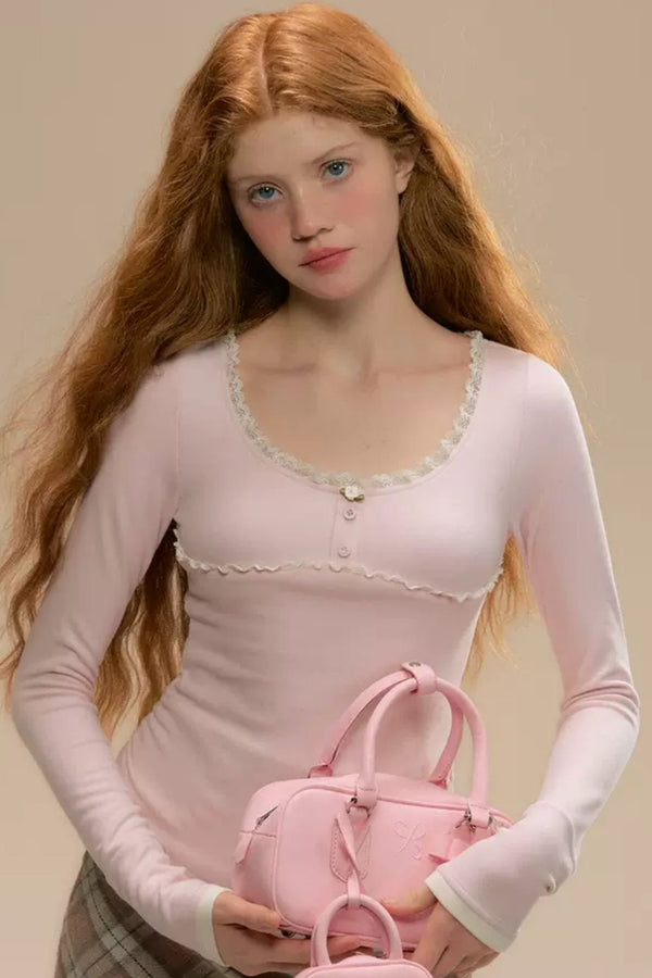 Weiche Strick Langarmshirt 