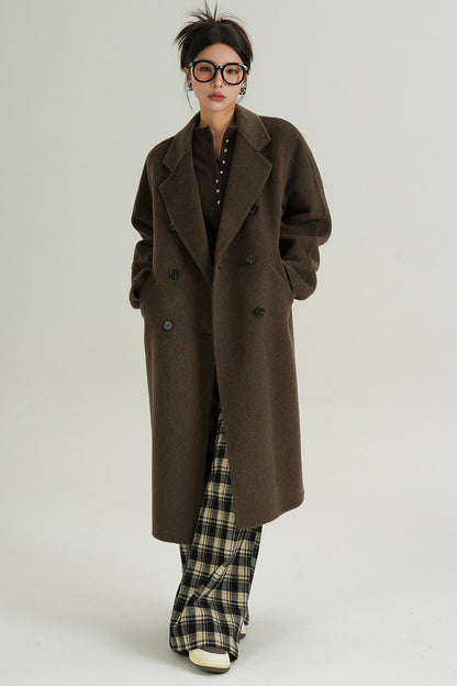 Double-Breasted Wool Suit Coat