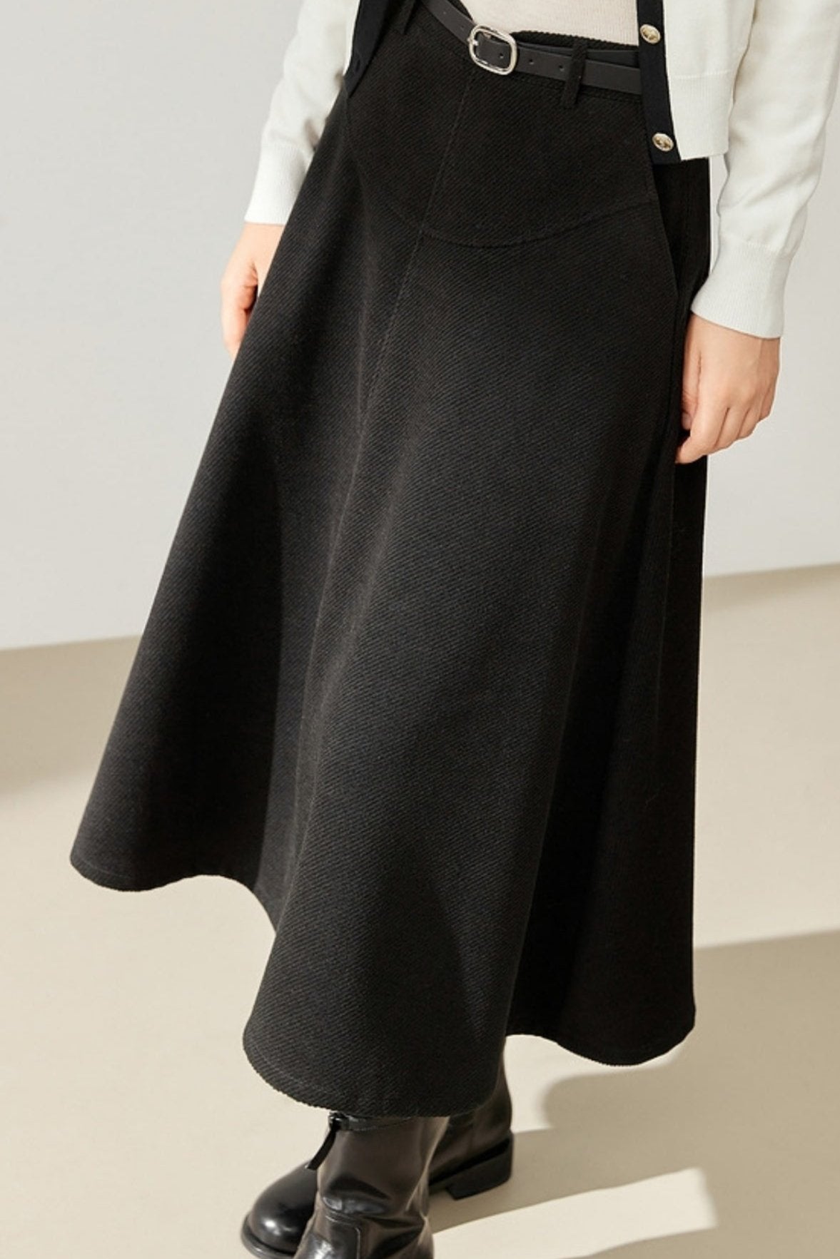 Temperament Mid-length A-line Skirt