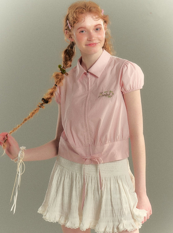 Colorful Flower Embroidery Shirt