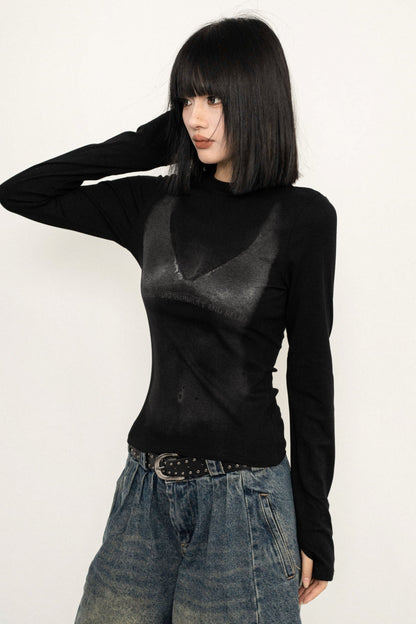 Slim Black Long Sleeve T-Shirt