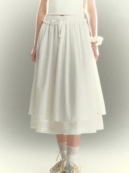 White Ballet Cake Skirt