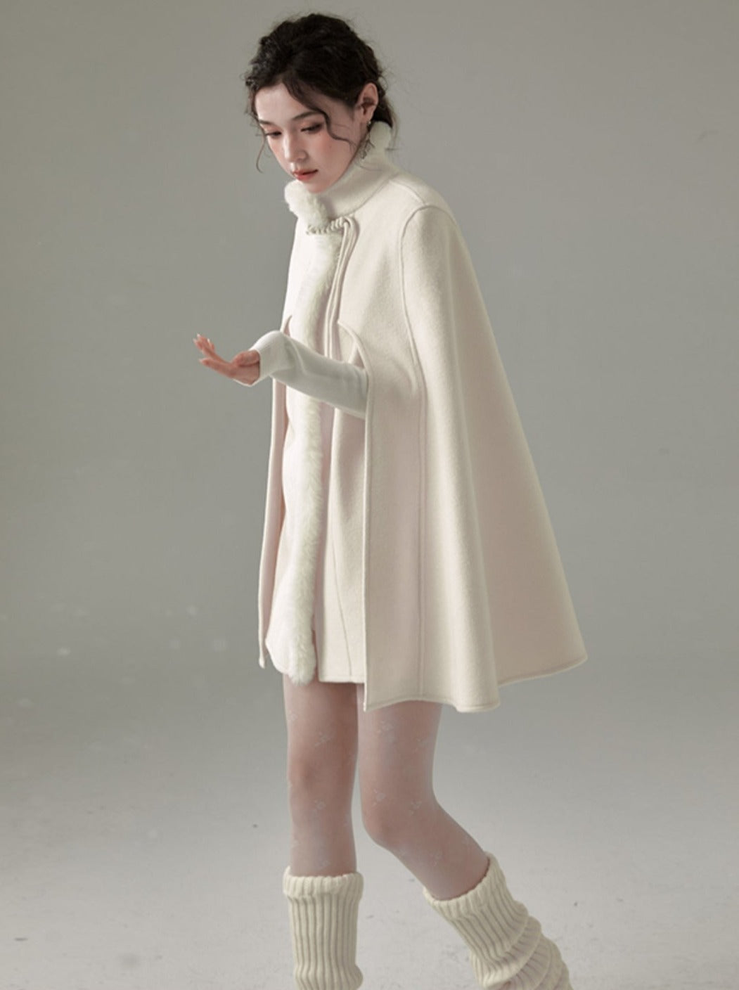 cape woolen coat