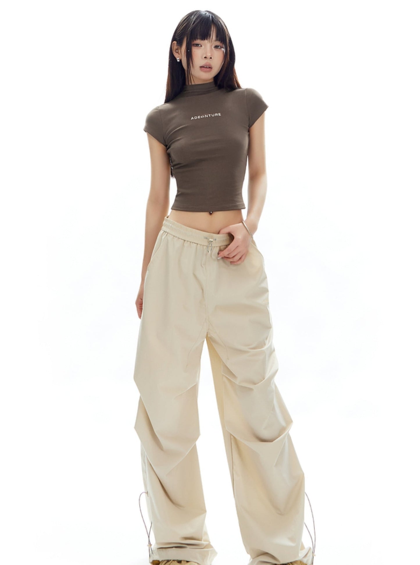 Mountain Babes Half-Turtleneck Crop Top