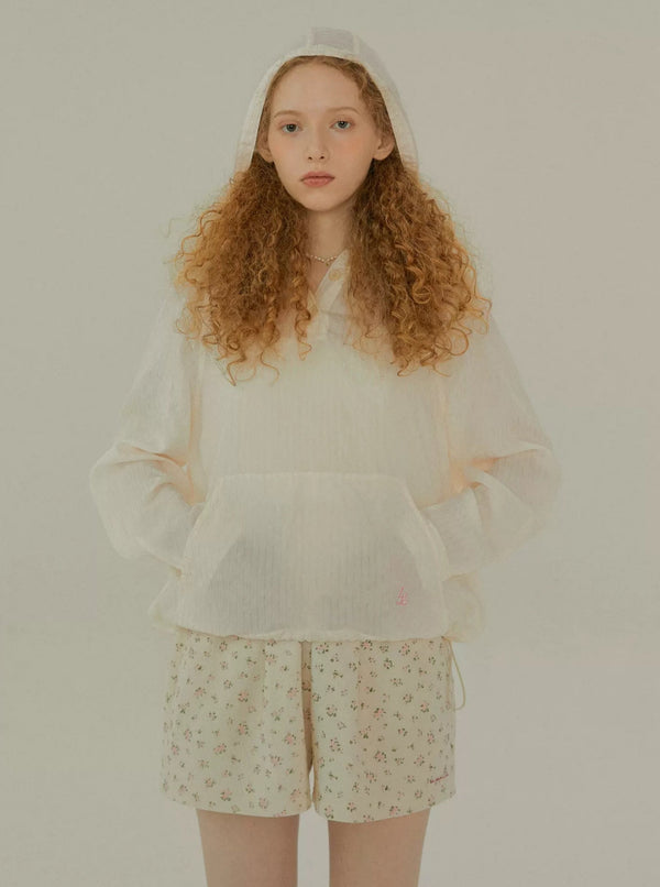 Leisure Striped Hoodie Top