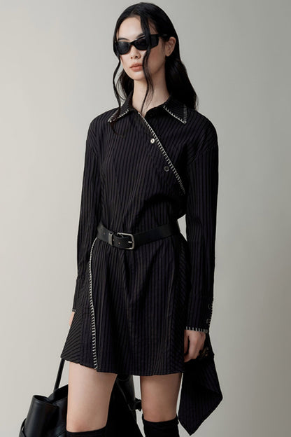 Asymmetrical Deconstructed Shirt Dress