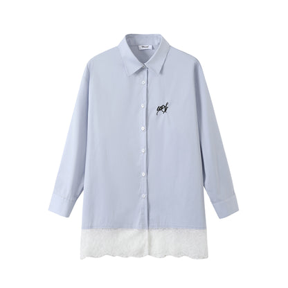 Fusion Lace Dress With Lace Shirt Set-Up