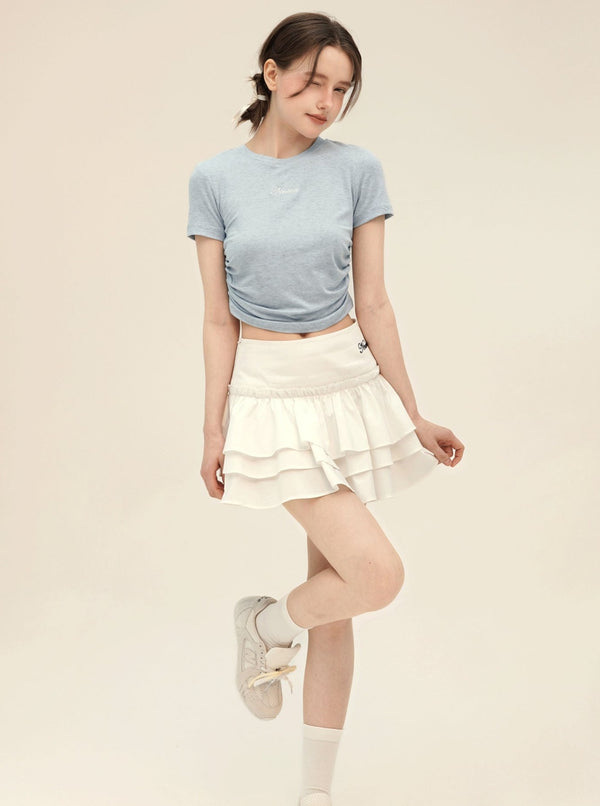 Vintage Embroidery Slim T-Shirt