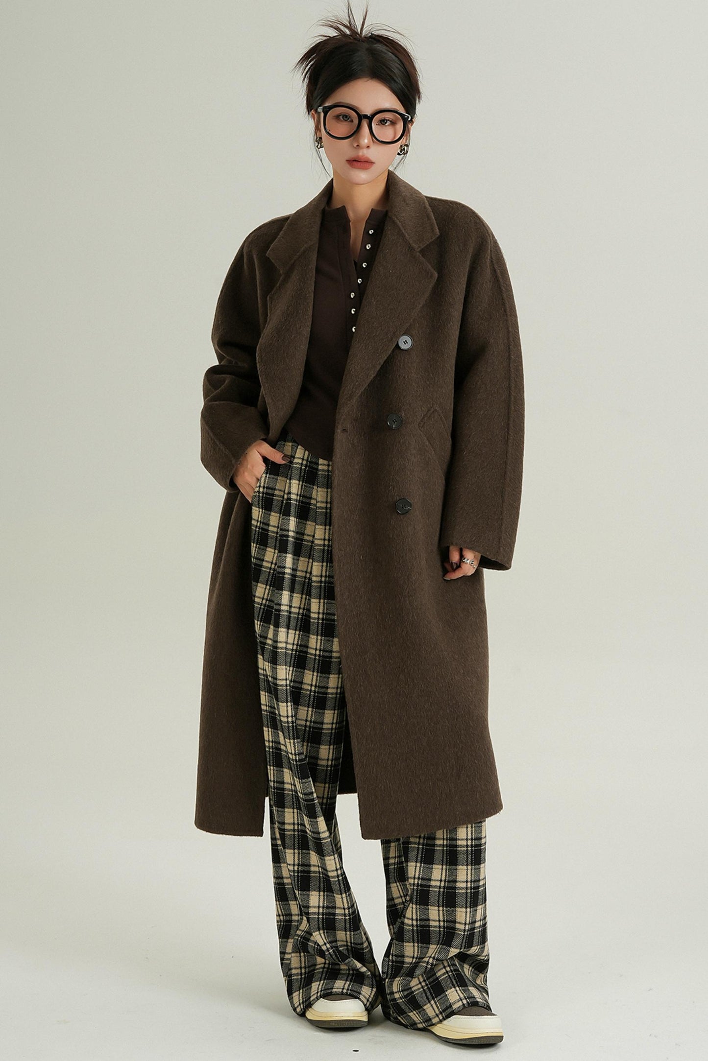 Double-Breasted Wool Suit Coat