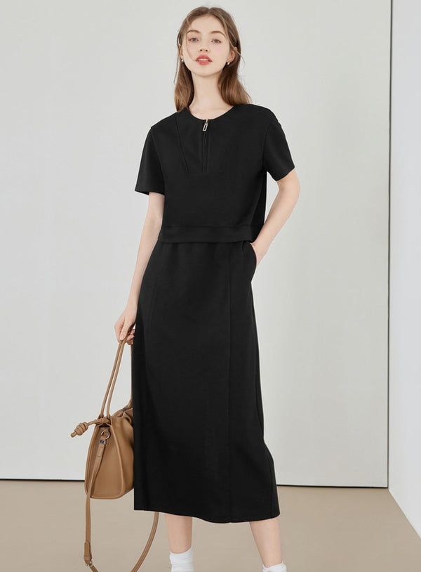 Simple Temperament T-Shirt Skirt Set