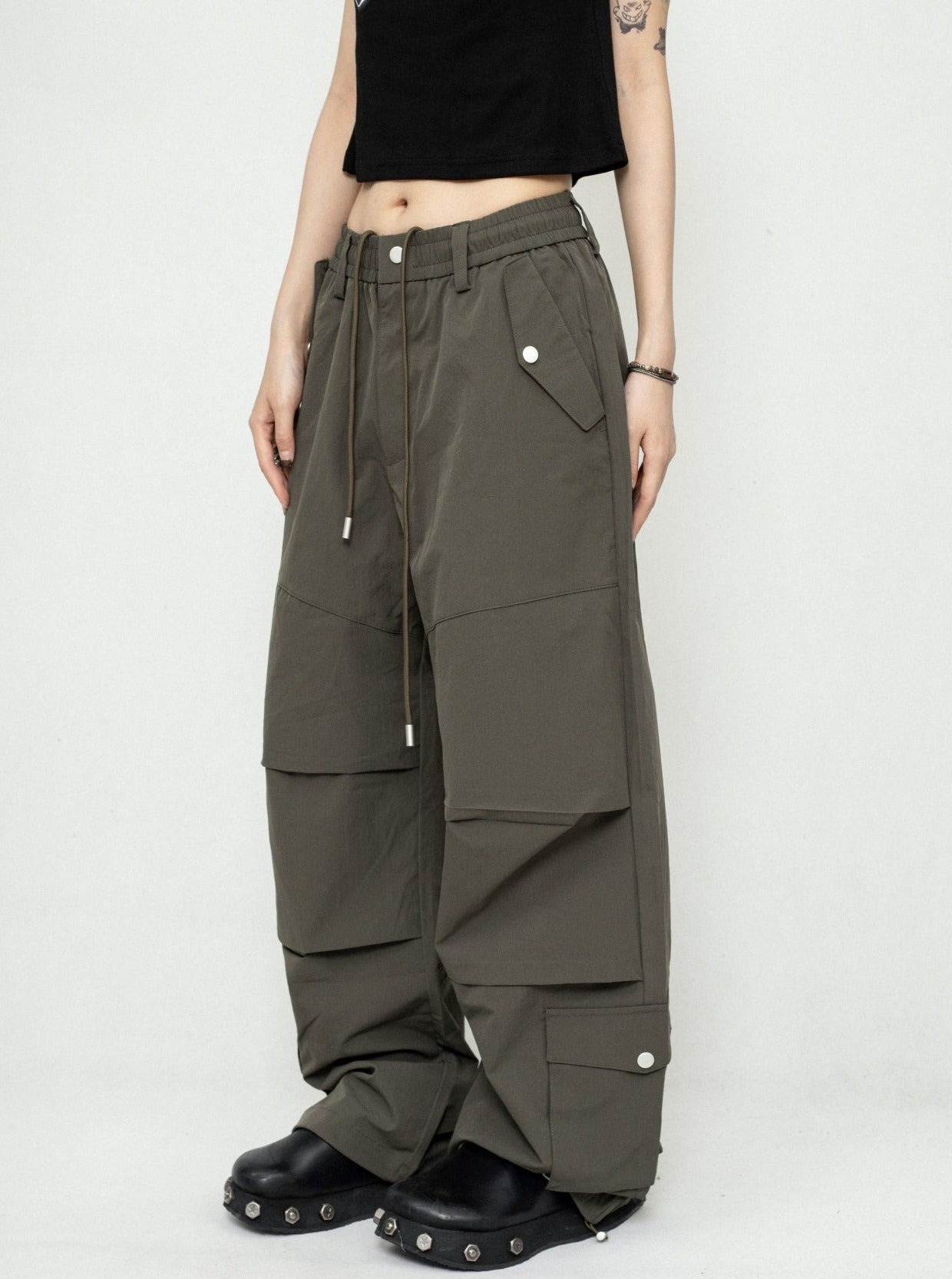 American Thin Wide Leg Cargo Pants