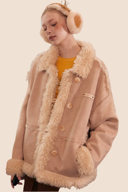 Thickened Retro Fur Collar Jacket