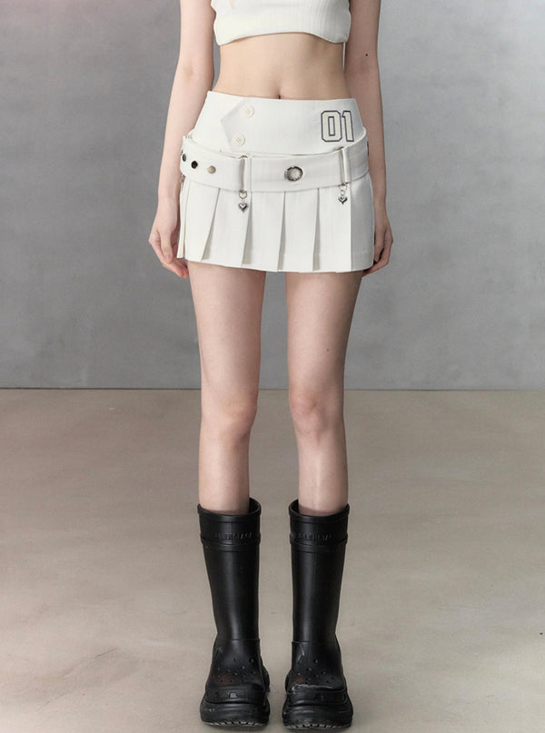 Versatile Sporty Pleated Skirt