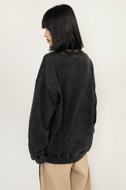 Washed Oversize Retro Sweatshirt