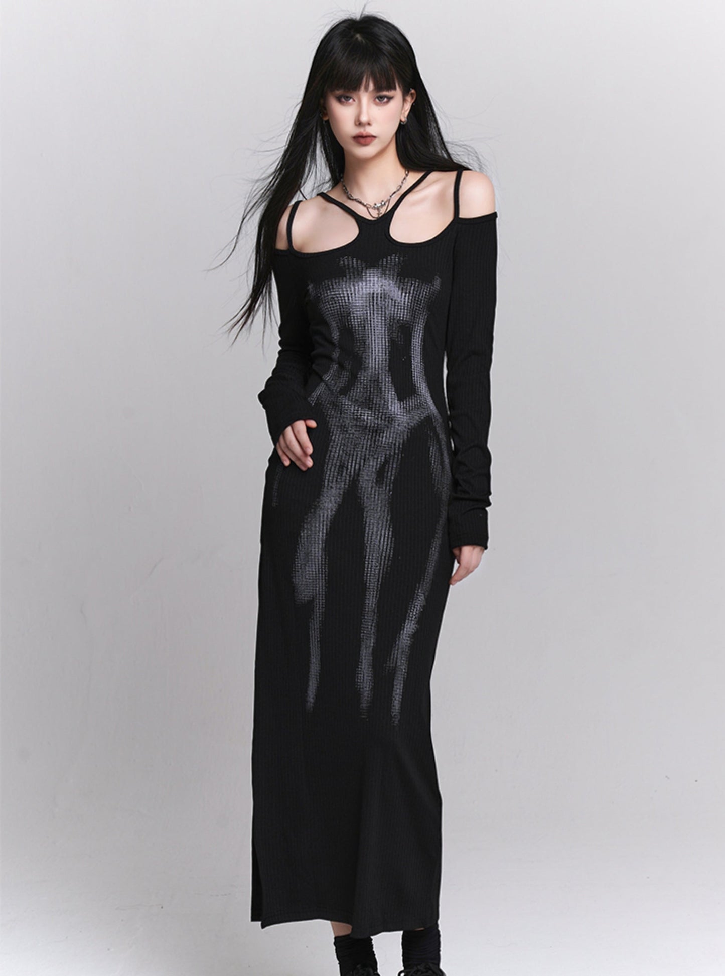 Black Artistic Spring Dress
