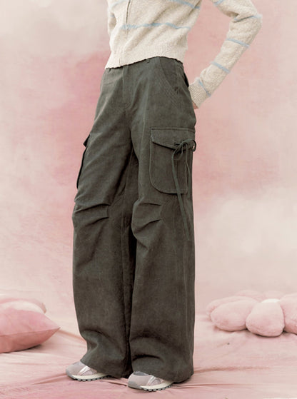 American retro cargo parachute pants