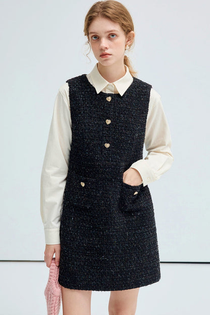 Heisenberg Romance French Style Wool Dress