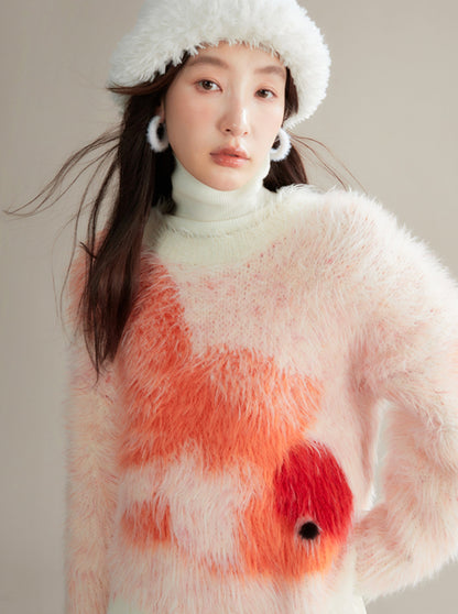 Goldfish imitation mink fur loose sweater