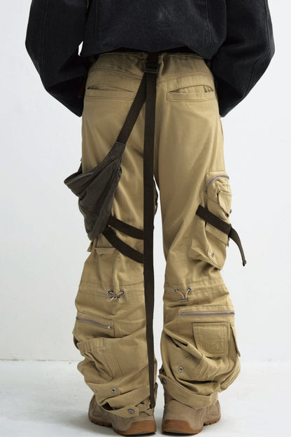 Showder Bag Multi-Pocket Straight Cargo Pants