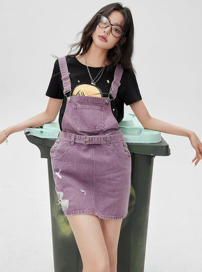 Pocketed Denim Skirt