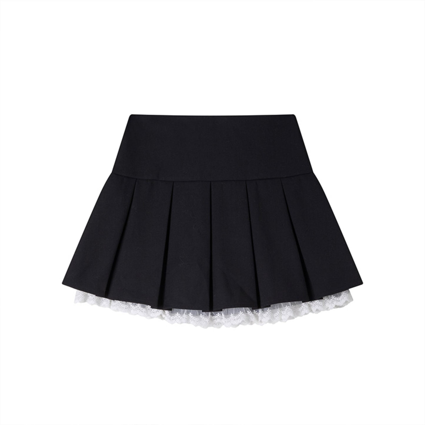 Niche Pleated Lace Culottes Skirt