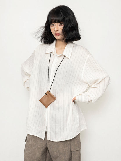 Japanese Simple Thin Striped Top