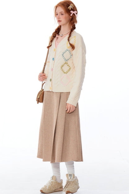 Lazy Style Rhombic Cardigan Jacket