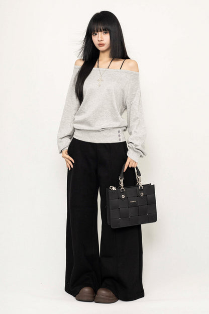 Loose Wide-Leg Drapy Casual Pants