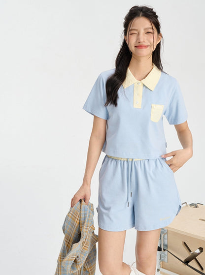 Polo Collar Short Top Set-Up