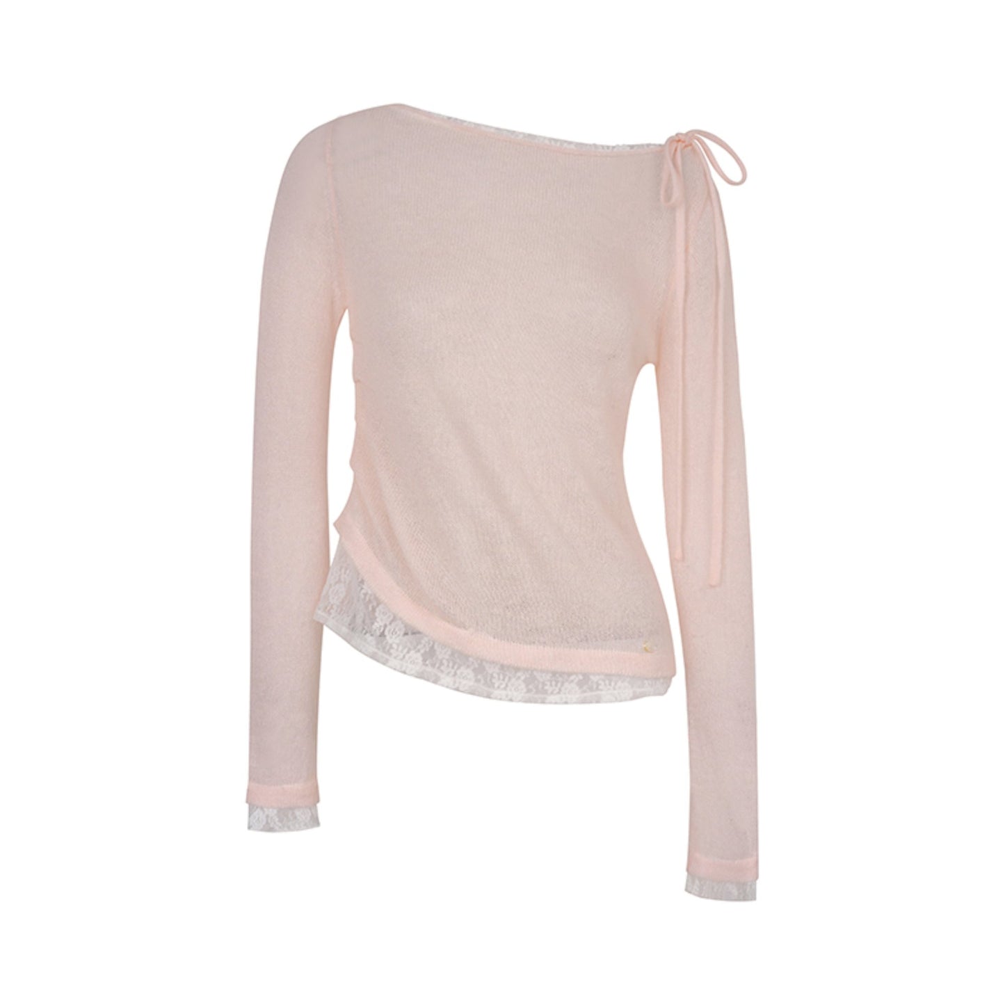 Rose Scented Mohair Bow Neck Sweater Set-Up