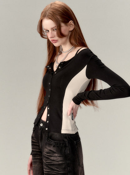 Small Waist Long Sleeve Slim Top