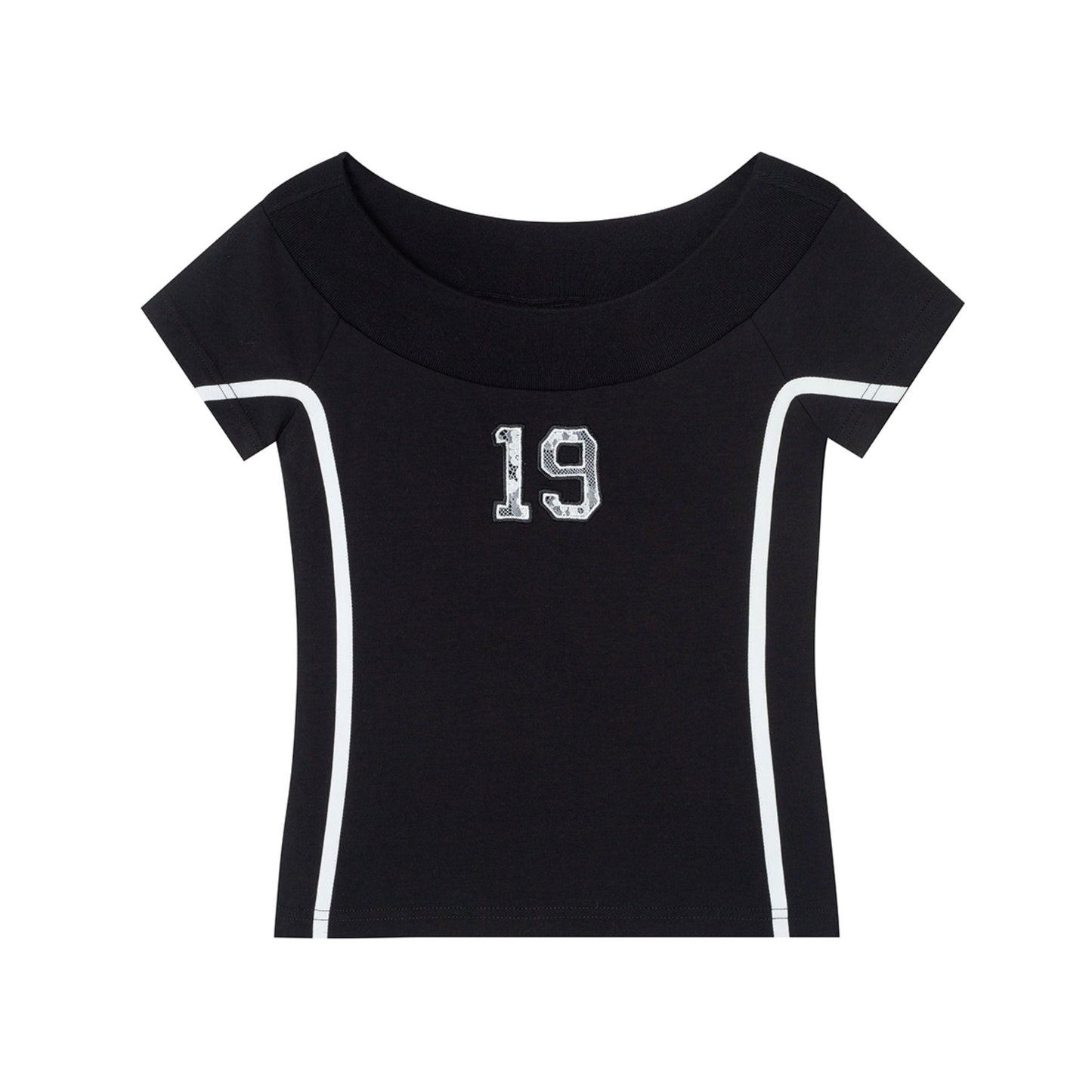 One-Shoulder Design Knit T-Shirt