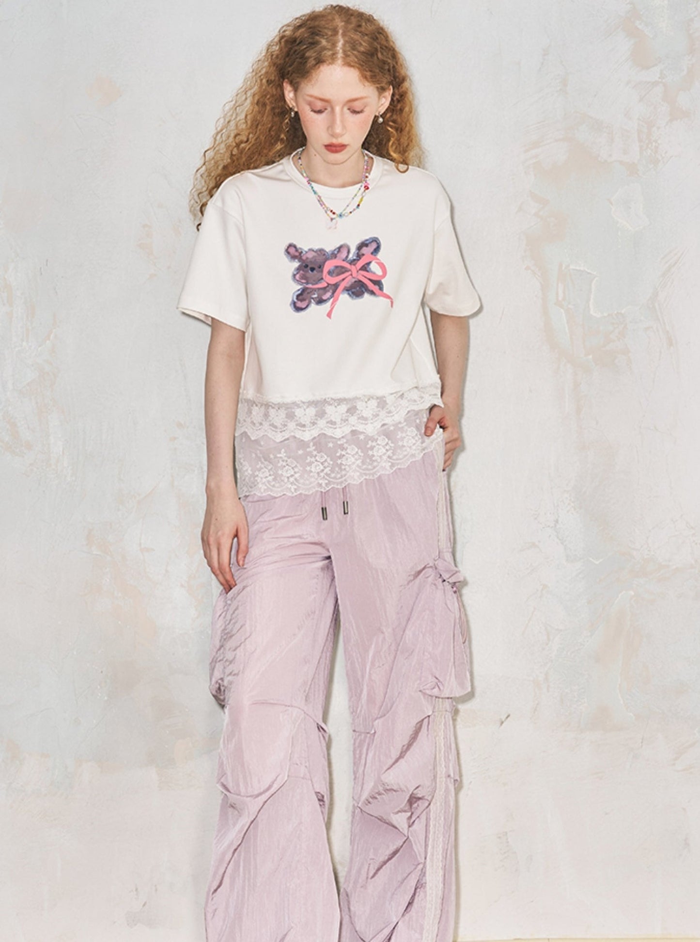 Lace Panel Trousers