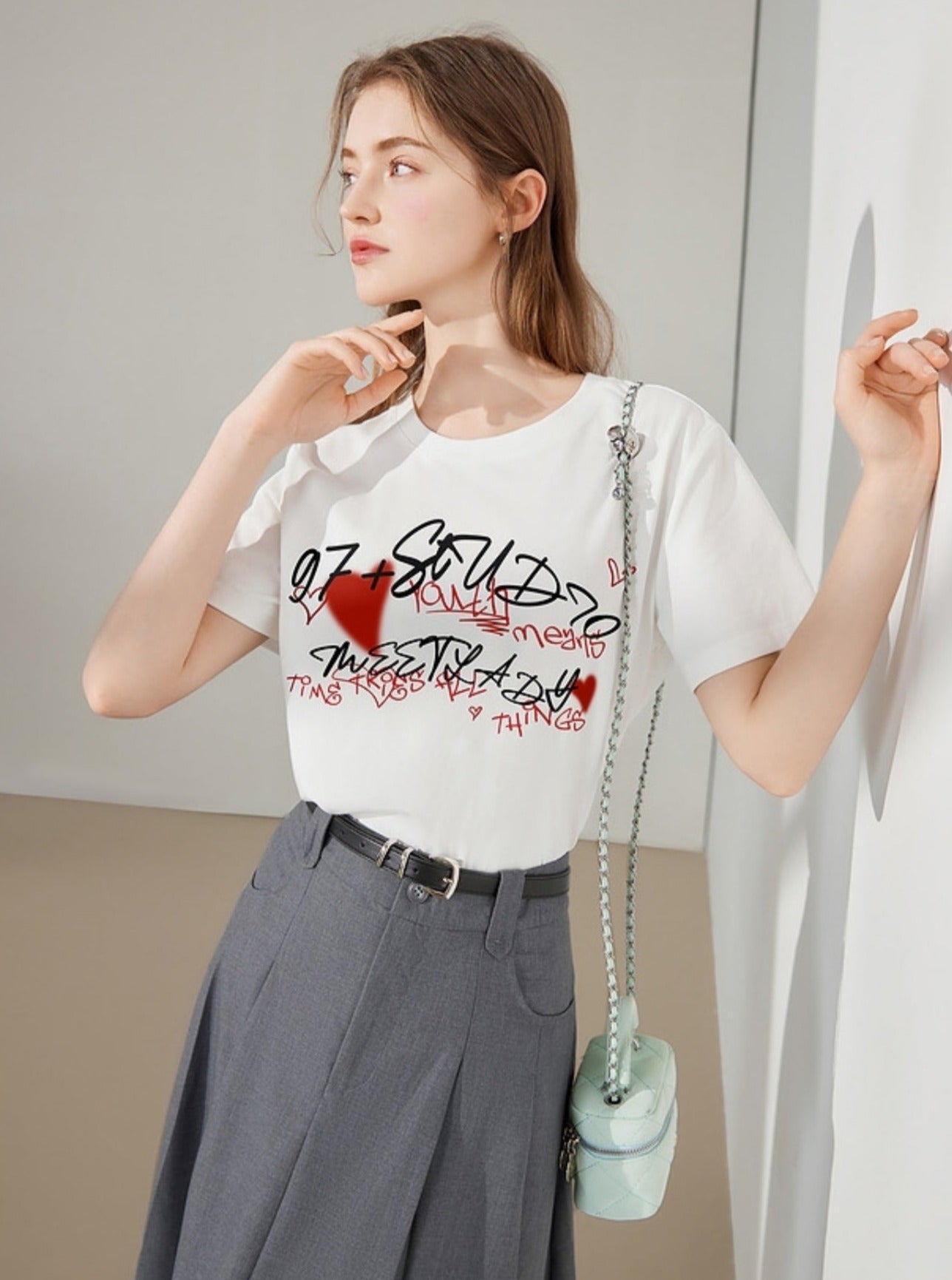 Short Sleeve Letter Print T-Shirt