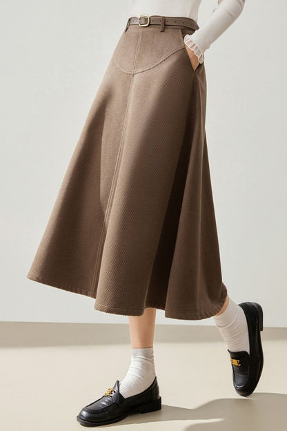 Temperament Mid-length A-line Skirt