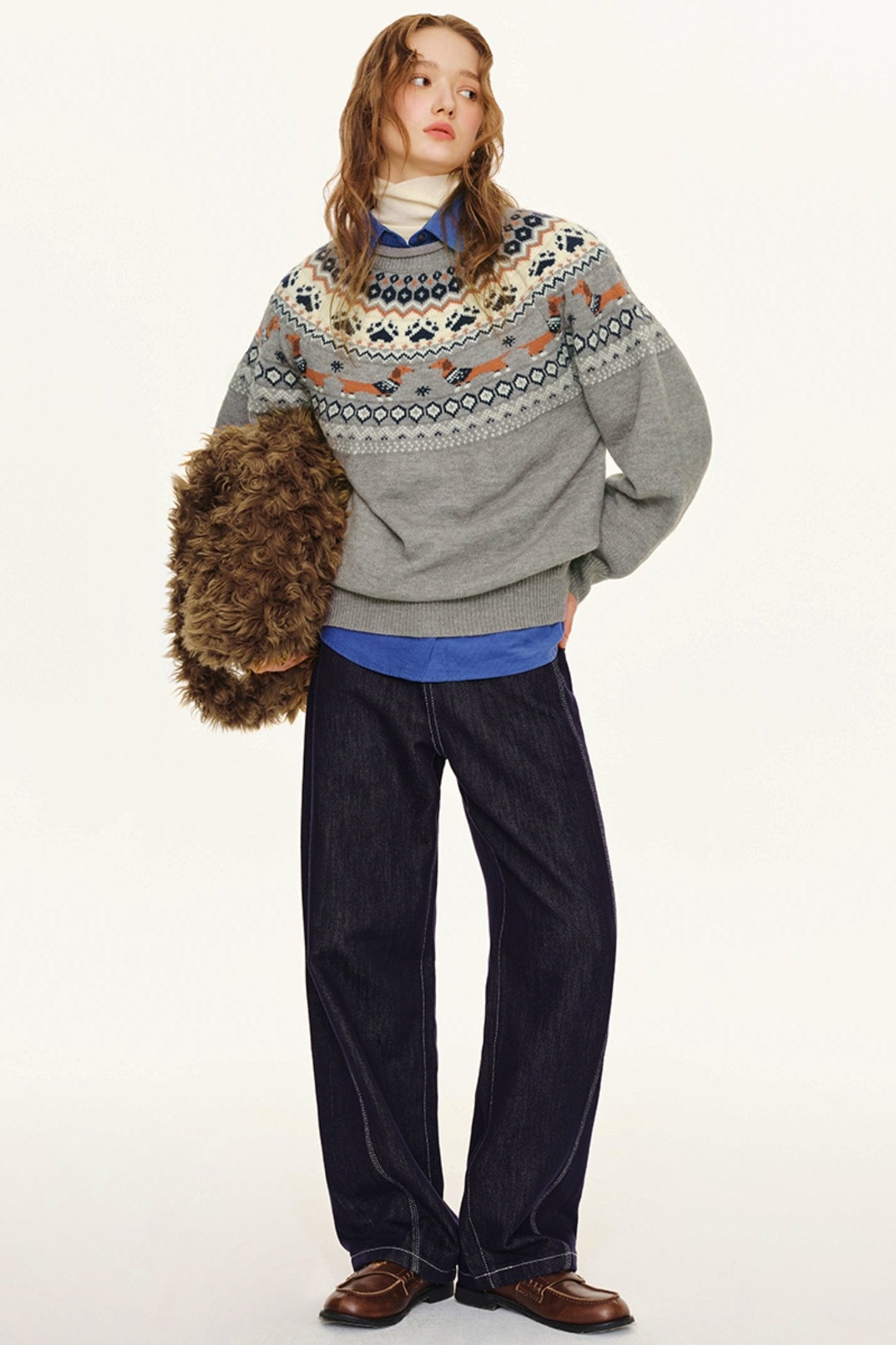 Dachshund Knit Pullover Sweater