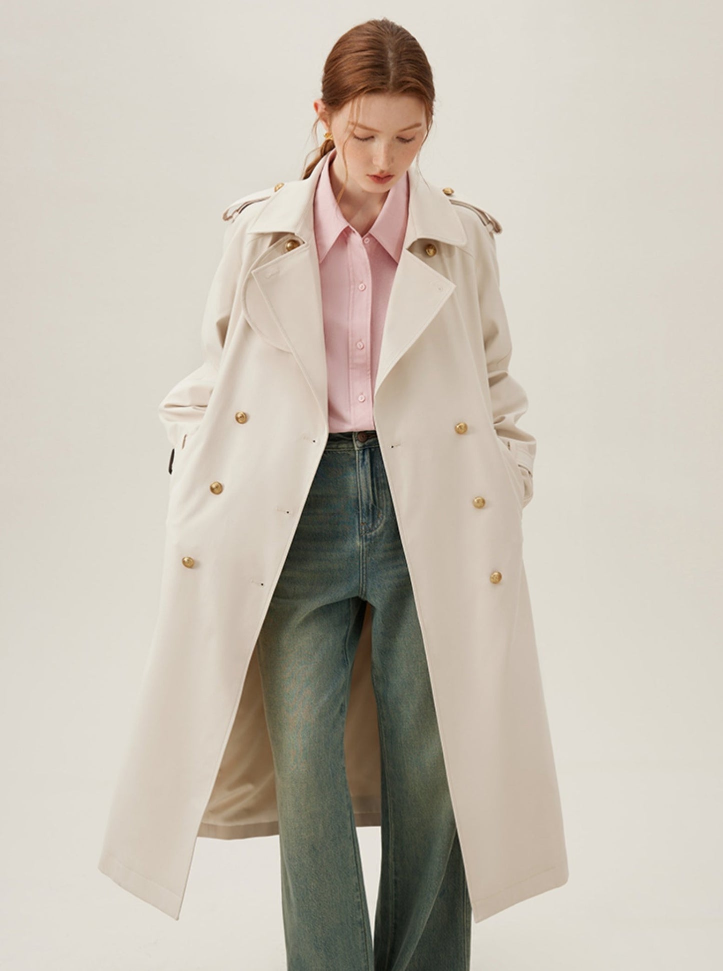 Korean Trench Mid-length British Coat