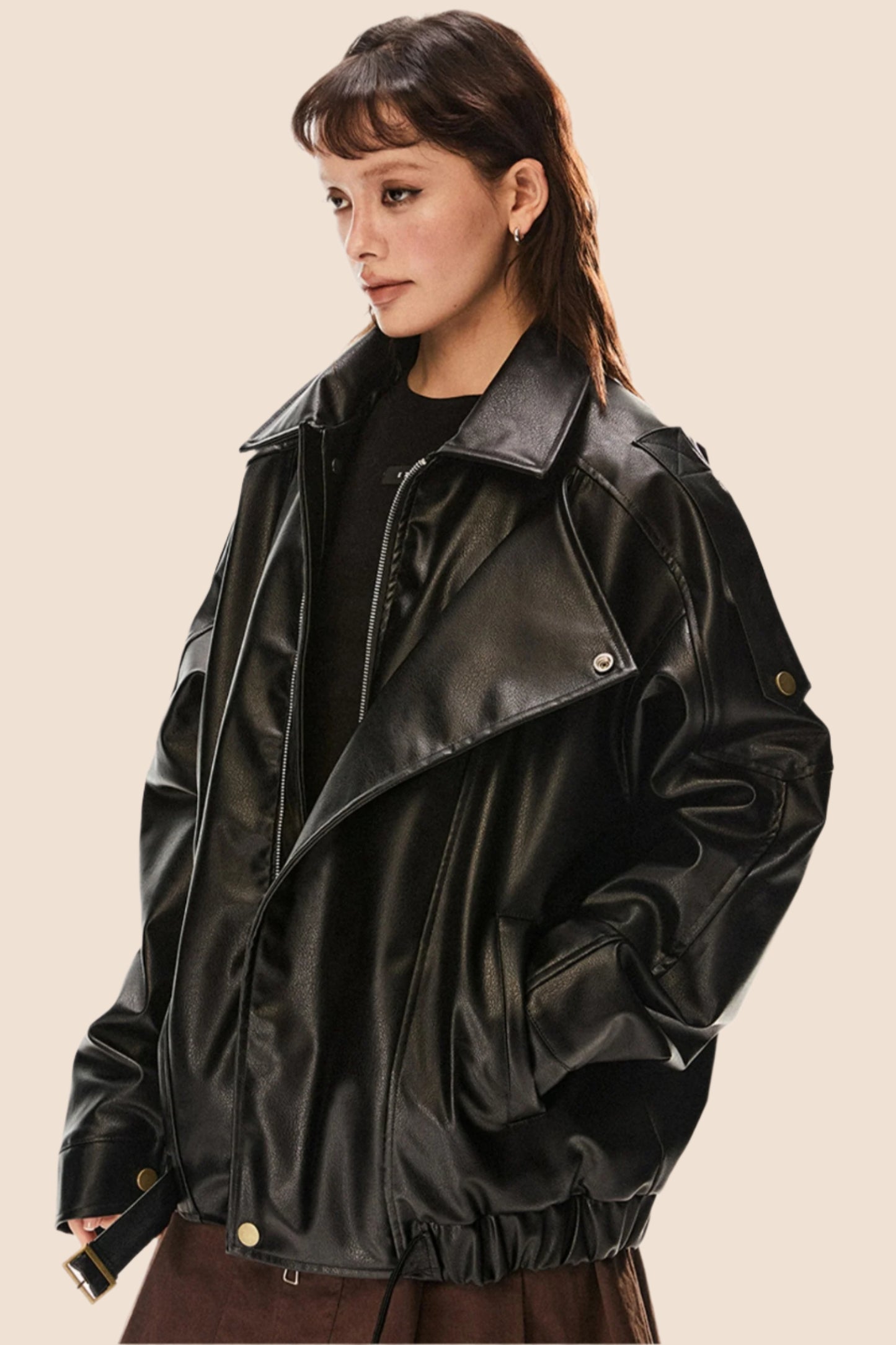 Heavy Leather Biker Jacket