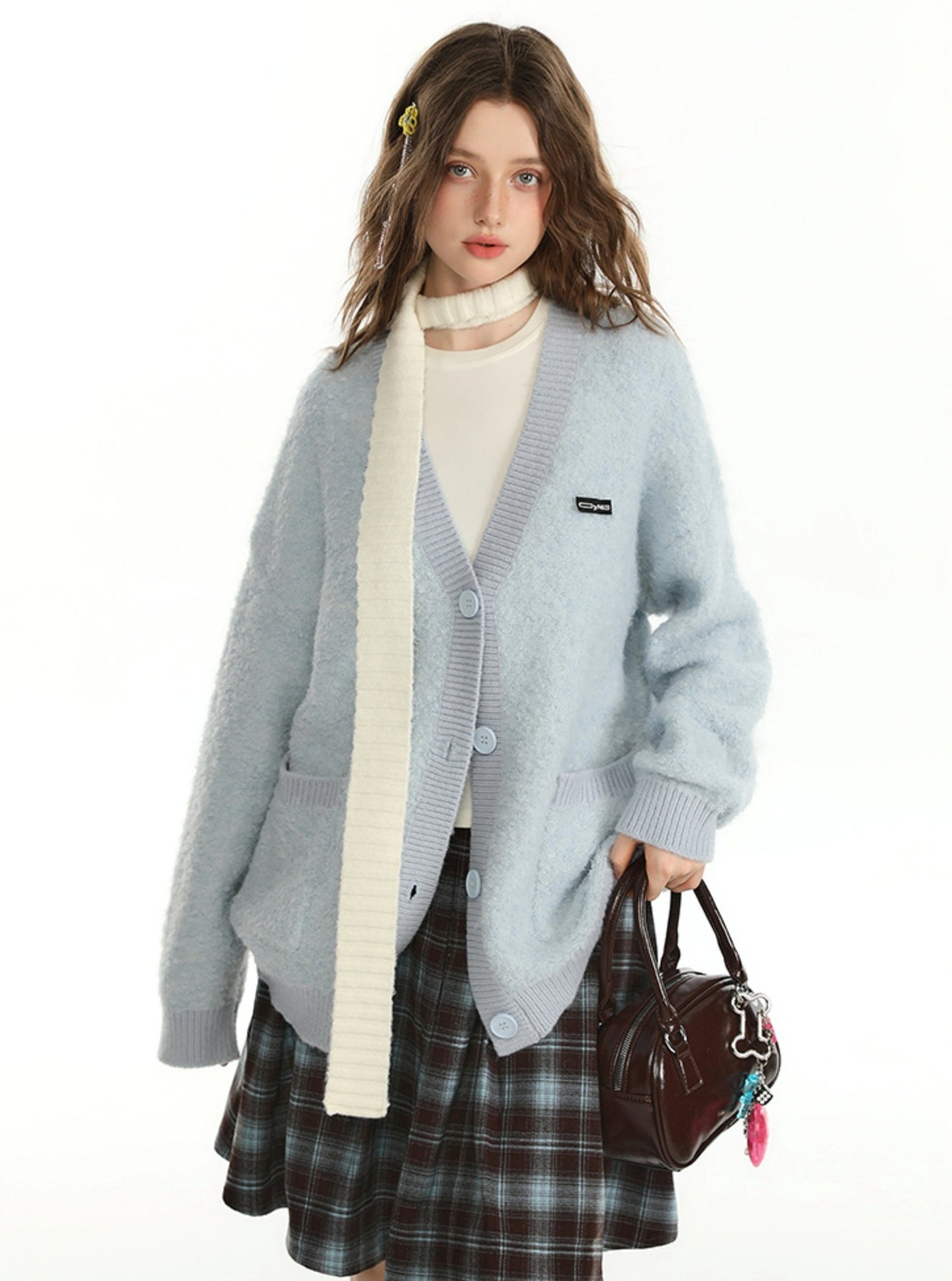 Loose Wool Knit Jacket