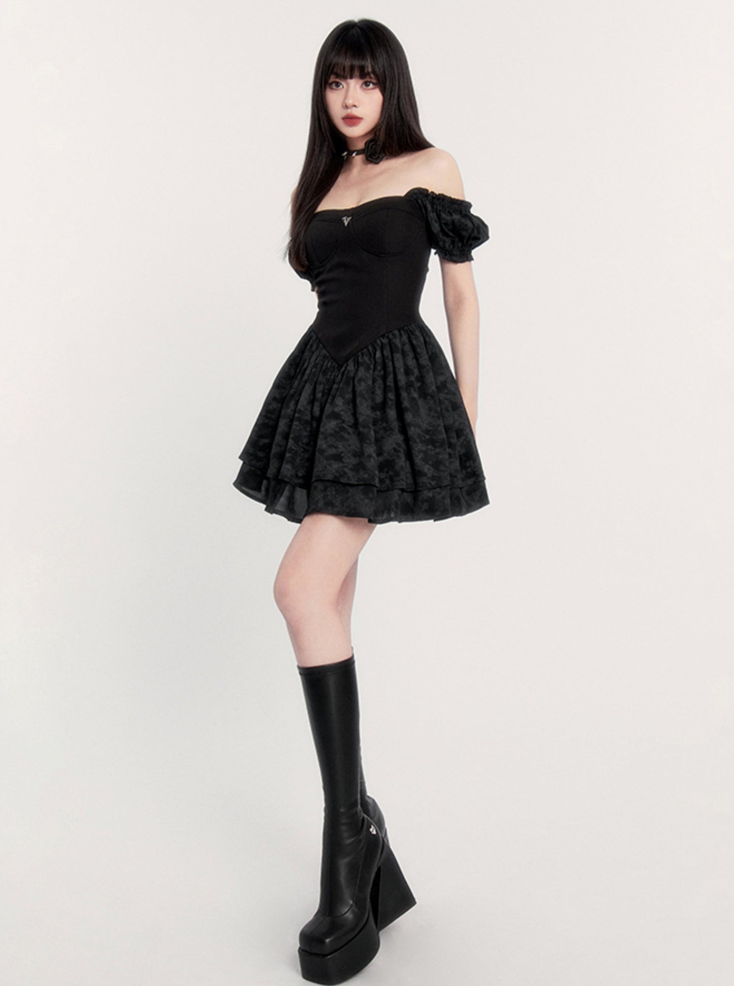 Dark Niche Design Puffy Dress