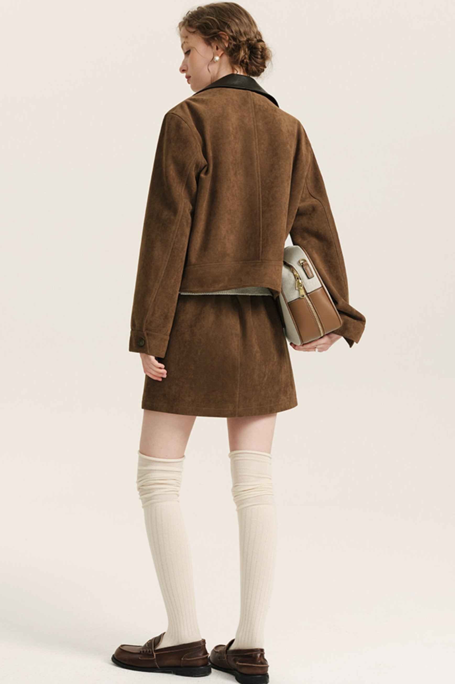 Suede Two-Piece Jacket & Skirt Set-Up – UrbanSheek