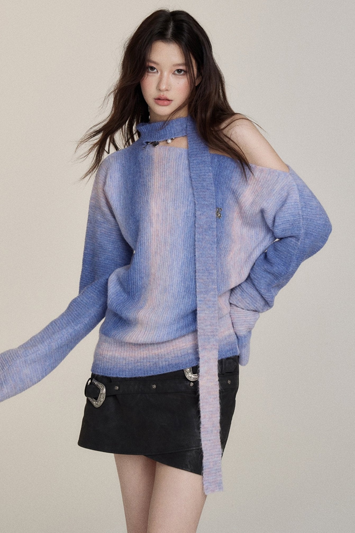 Wool Vibe Gradient Sweater Top