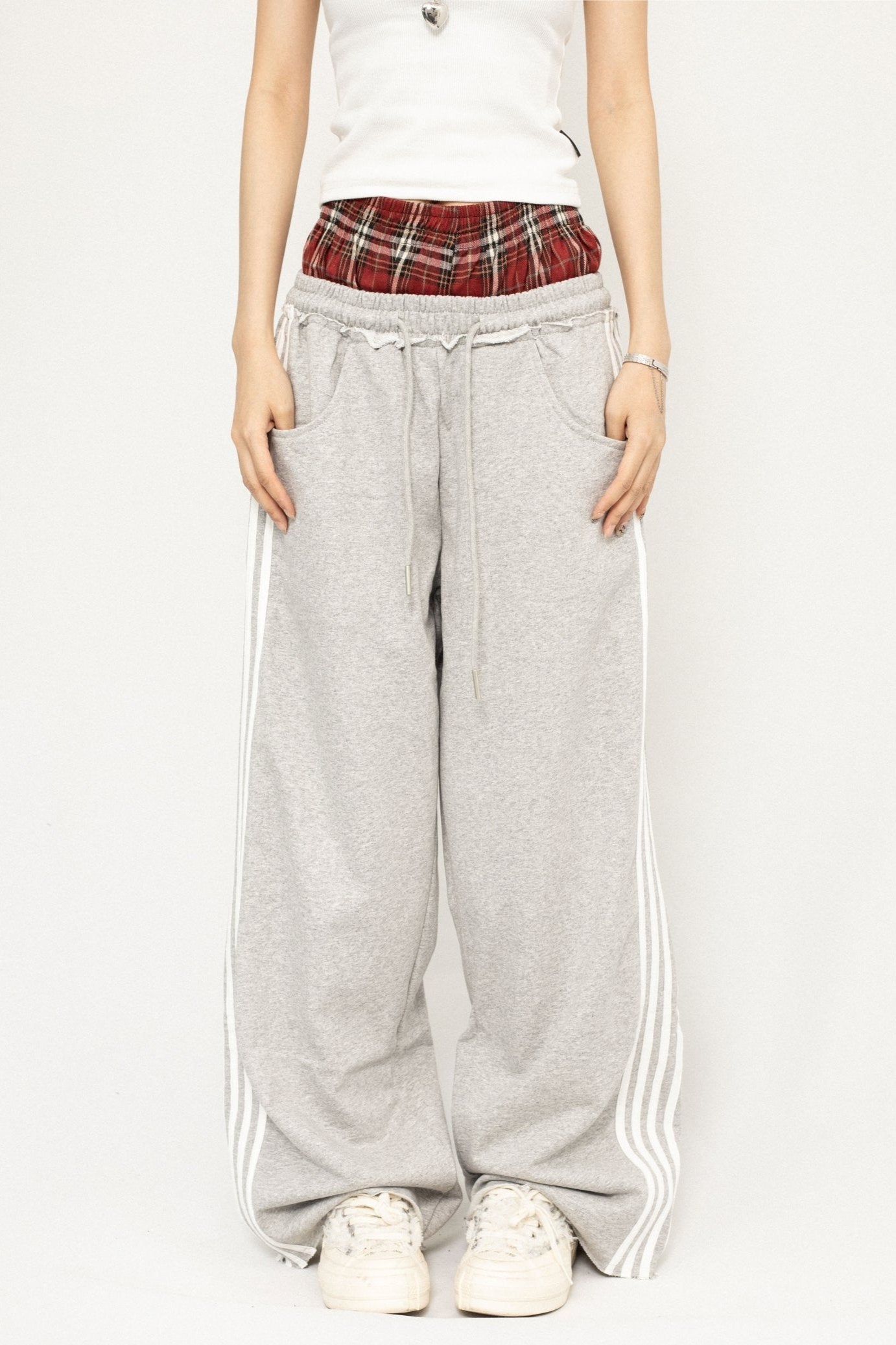 OCTTFLAB Autumn Pant 2024 New Patchwork Pant Casual Sweatpants Wide-leg Sweatpants Loose and slim