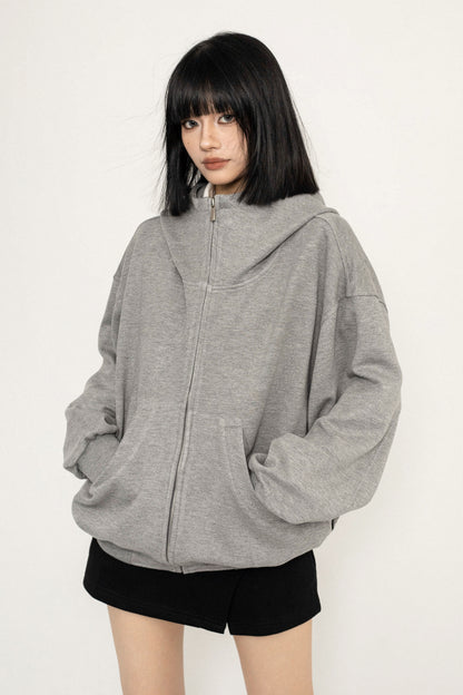 Unisex College Style Hooded Jacket